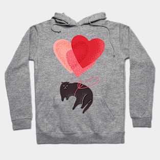 Funny Valentines Day Cats Kitten Valentine Cat Dad Cat Mom Hoodie